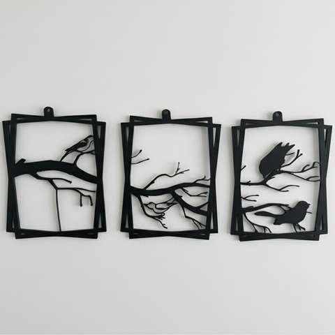 Set 3 Tablouri Minimaliste – Decor Perete 3D Eco-Friendly