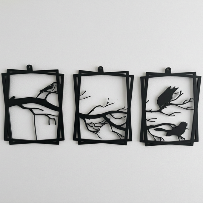 Set 3 Tablouri Minimaliste – Decor Perete 3D Eco-Friendly