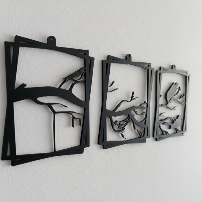 Set 3 Tablouri Minimaliste – Decor Perete 3D Eco-Friendly